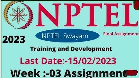 Training and development// week 03// Assignment Solution// NPTEL@sitvibessitamarhi6512