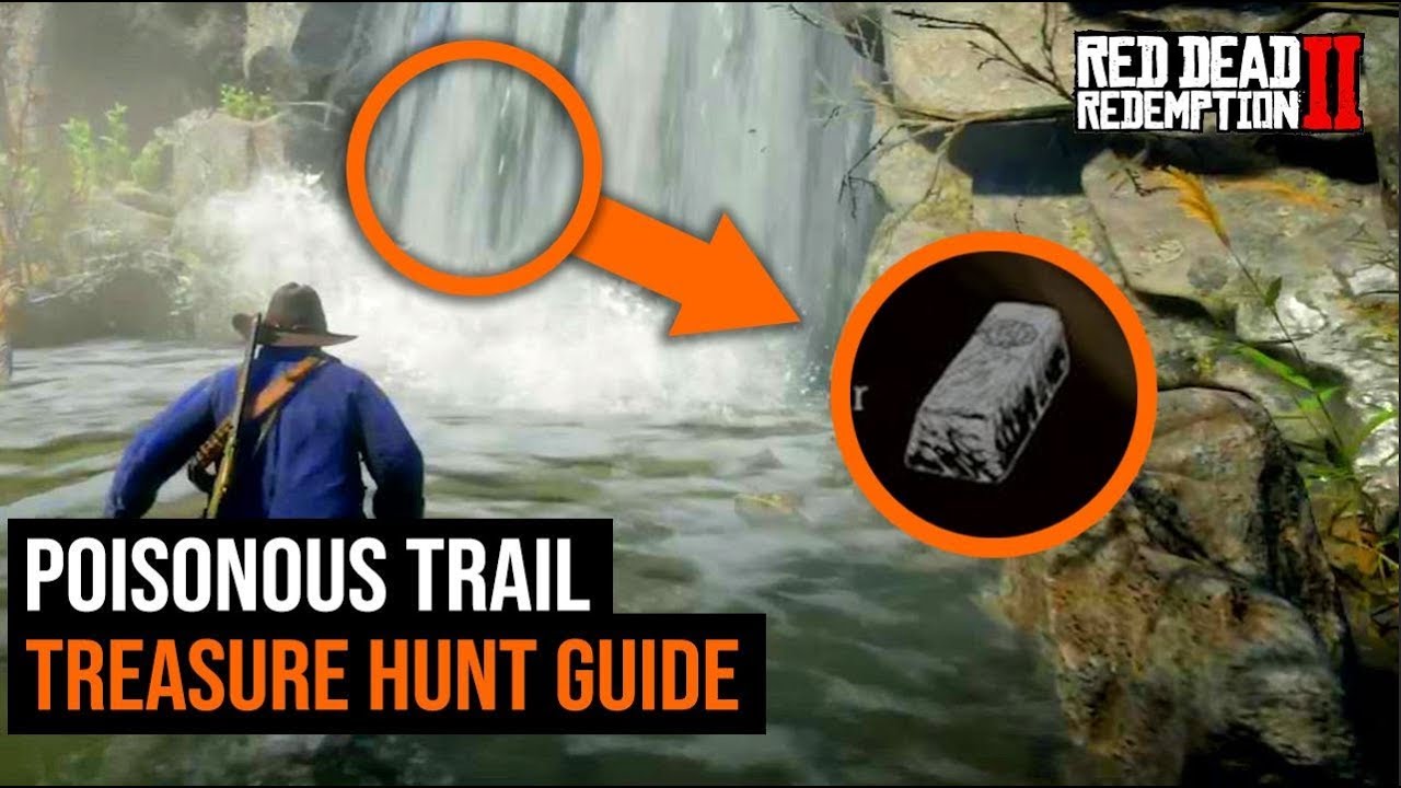 How to find all the treasures of the Poison trail in RDR 2? Map of the  locations