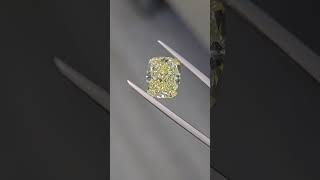 6.37ct GIA Fancy Light Yellow Internally Flawless Cushion Diamond