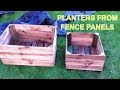 Garden planter boxes from old fence panels