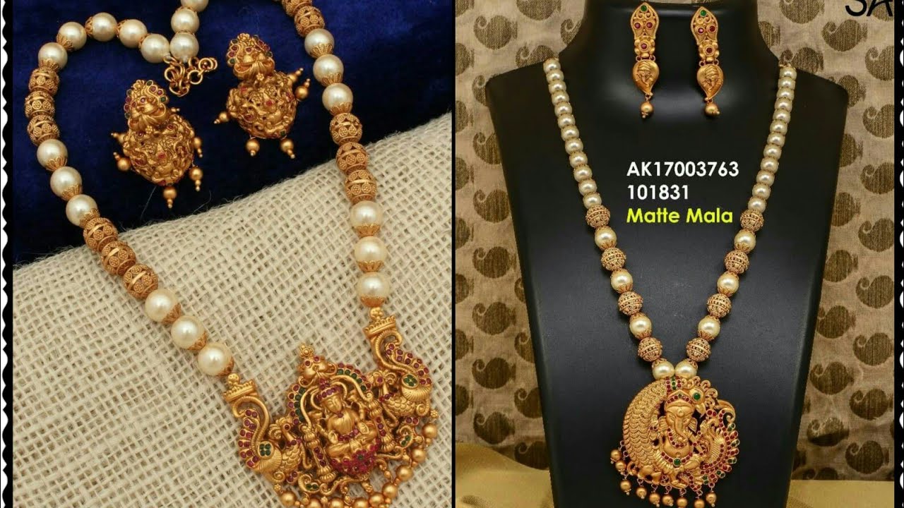 Latest 1 gm gold traditional  necklace with price || 1 gram gold jewelry latest collection