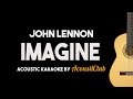 Imagine  john lennon acoustic guitar karaoke version