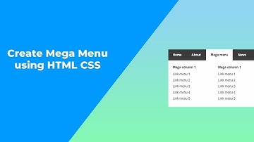 Create Mega Menu using HTML CSS