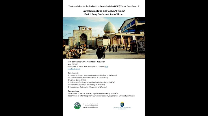 ASPS Virtual Event Series IX: "Iranian Heritage an...