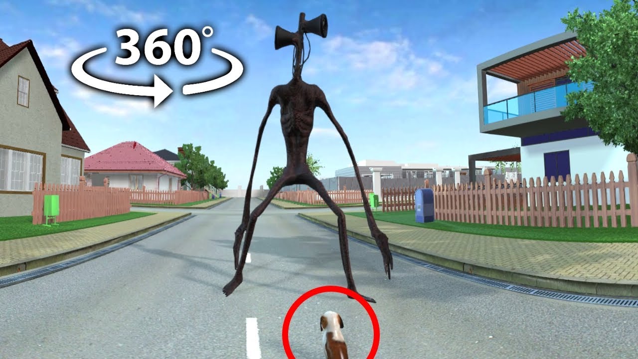 360 Video | Siren Head 360 | Funny Horror Animation VR - YouTube