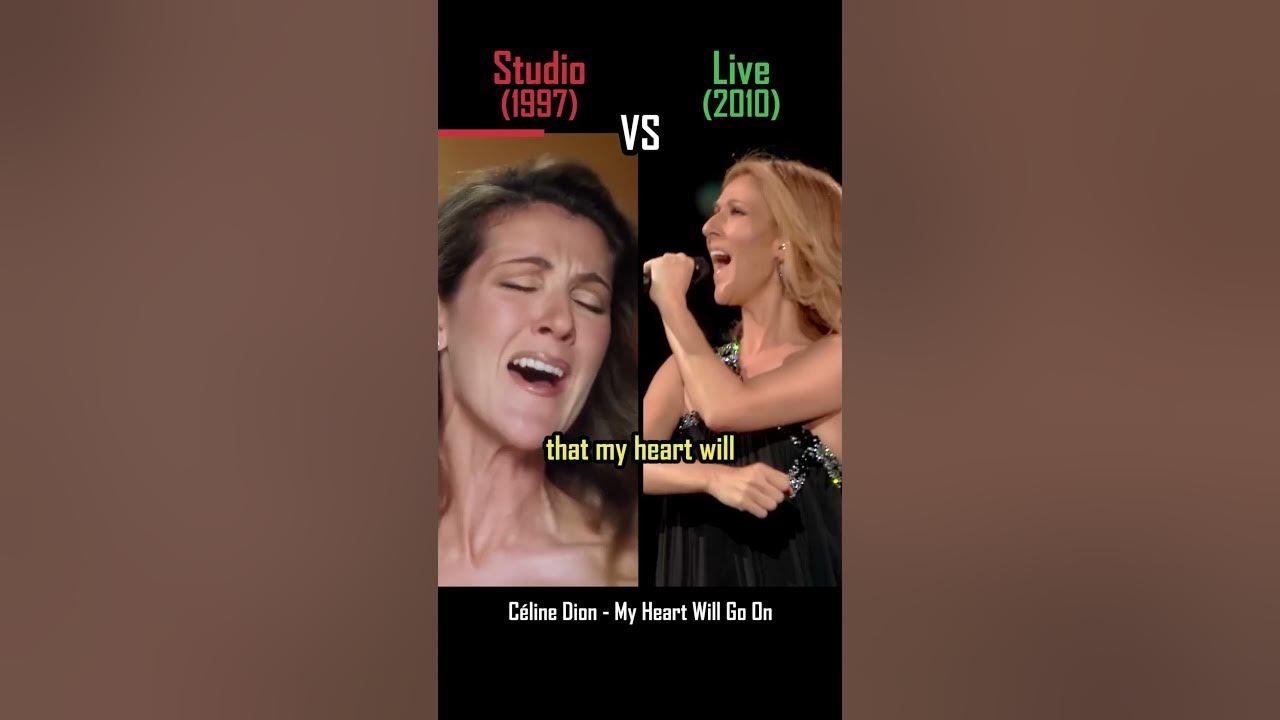 STUDIO vs LIVE: Céline Dion - My Heart Will Go On - #shorts #versus #music