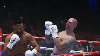 R.Jones vs O.Usyk замедленные повторы нокдаунов!Тяжёлый вес + урон 3.0