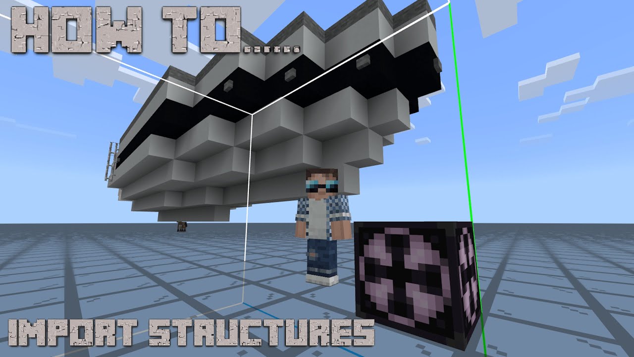 Minecraft Bedrock Edition - How To Import Structures Between Worlds