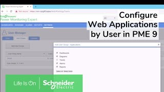 Hiding Application Tab for Specific Users in PME 9 Web Interface | Schneider Electric Support