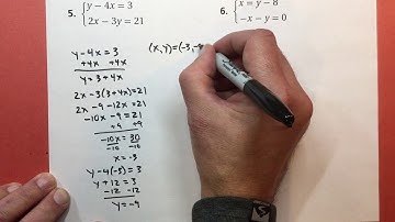 6-2 Solving Systems by Substitution problems #4-6