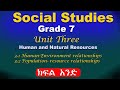 Grade 7 Social Studies Unit 3 Part 1 Human And Natural Resources Human Environment Relationships