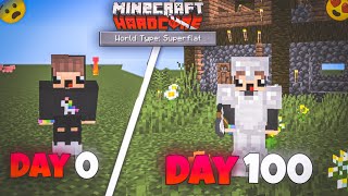I Tried to Survive 100 Days in Minecraft’s HARDEST Superflat World! 😨 | Minecraft Hardcore