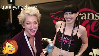 AVN 2018  Transgender Porn Star Interviewed  Natalie Mars  Tranny Angels toys