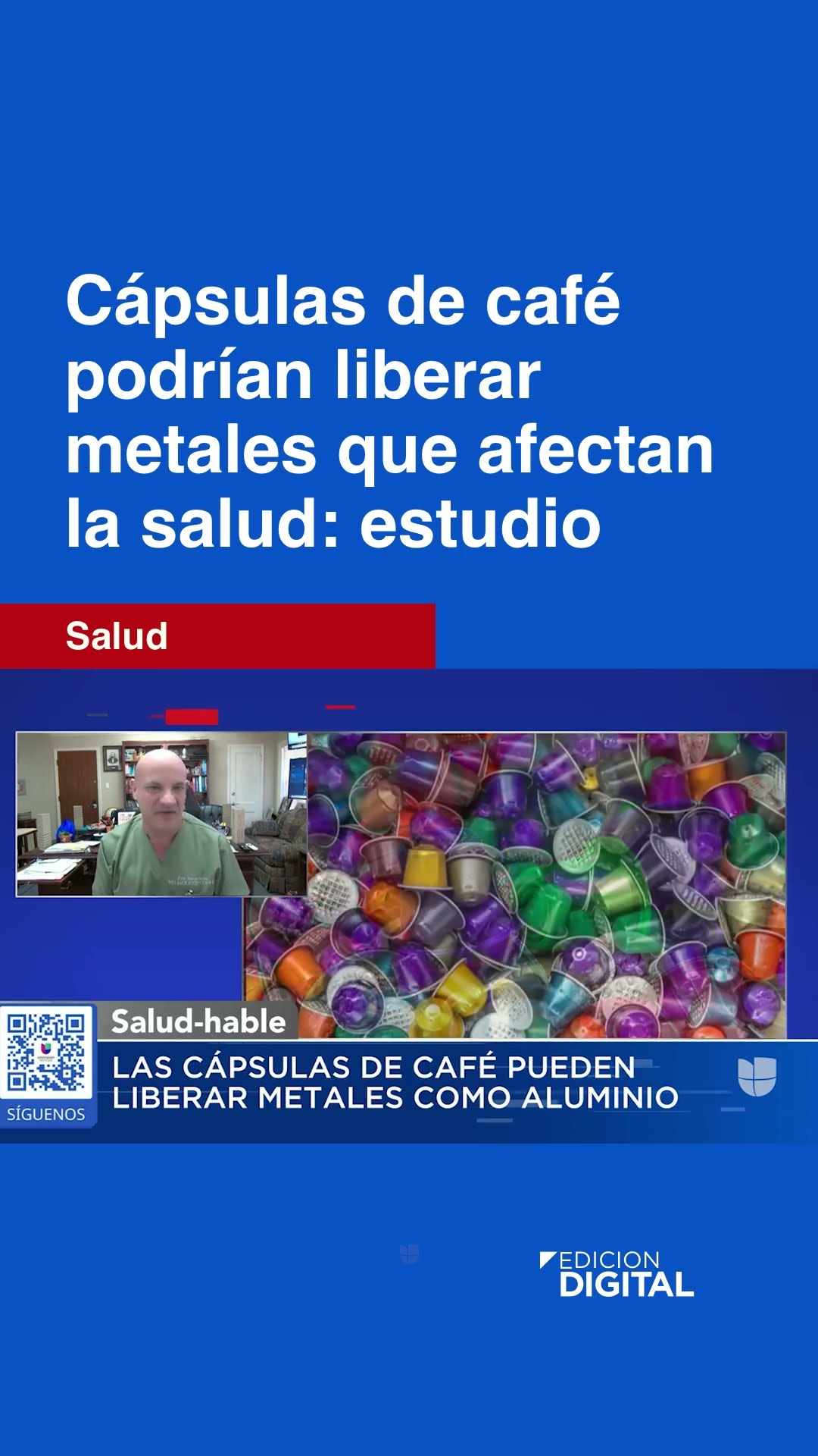 Médicos advierten sobre los peligros de las cápsulas de café