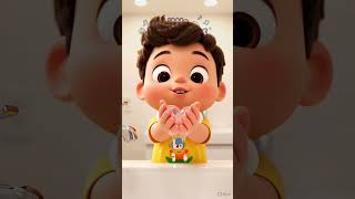 Wash Hands Properly 🧼 | Daily Routine for Kids #shorts #cartoon #kidsvideos #kidslearning