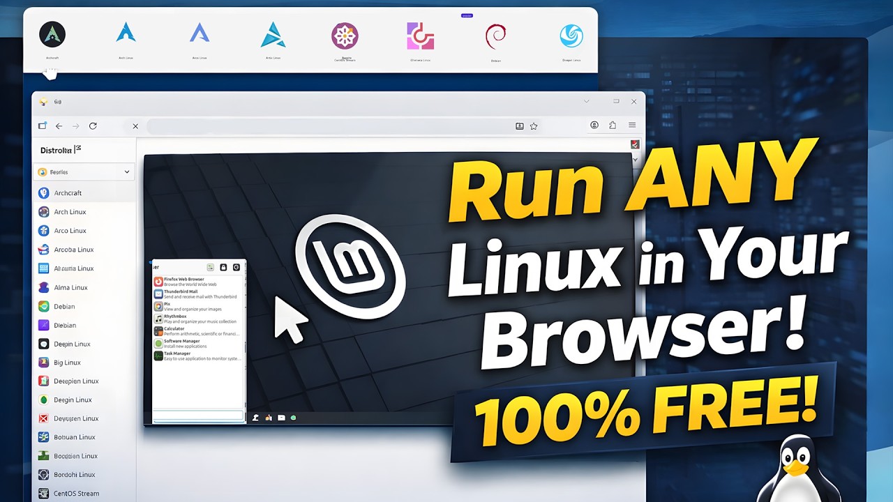Run Any Linux Right From Your Browser ( No Install Needed )