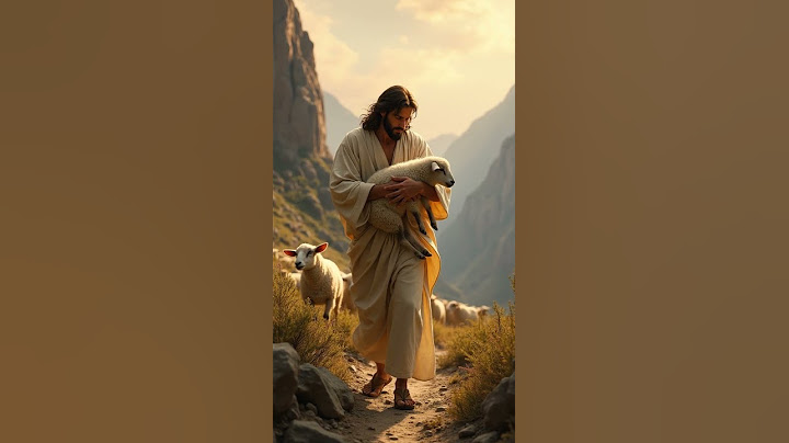 Jesus caring for a lost lamb