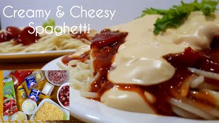 SUPER CREAMY \& CHEESY SPAGHETTI | CREAMY WHITE SAUCE | NEGOSYO RECIPE