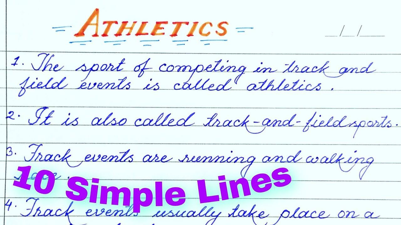 essay about athletics