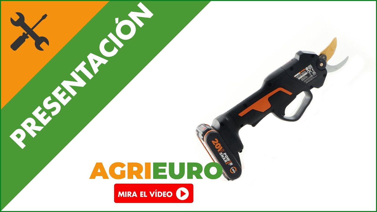 Tijeras de poda de batería Worx NITRO WG330E 20V - Corte de 25 mm- Batería  de 20 V- 2.0 Ah