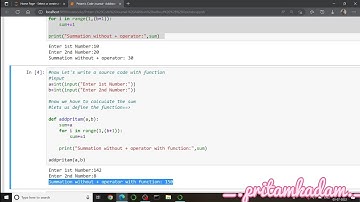 Python Source code to Add two Numbers Without Addition Operator
