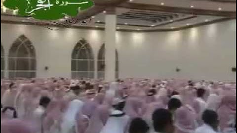 بكاء المصلين اثناء تلاوة الشيخ ناصر القطامي.