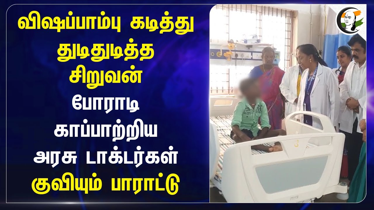 விஷப்பாம்பு கடித்து துடிதுடித்த சிறுவன்.. போராடி காப்பாற்றிய அரசு Doctors.. குவியும் பாராட்டு...
