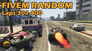 630 Random Cars In 630 Laps! Part 4 (Laps 301-400) - GTA FiveM Random All Of Them №4