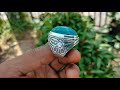 Pembuatan Cincin Ukir desain klasik || Batu Akik Bacan Super