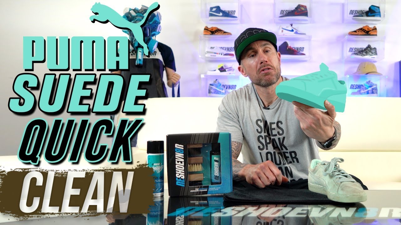 how to clean suede pumas with home products