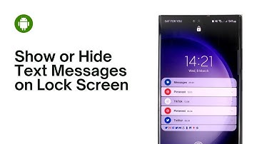How To Show or Hide Text Messages On An Android Lock Screen - Show Or Hide Notifications