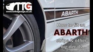 How to fit an Abarth stripe, and other big car and van decals Fiat Abarth Decal Install