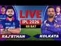 🔴IPL 2026 Live Match : RR vs KKR, Live Cricket Match Score & Commentary | IPL Live Match Today, RR
