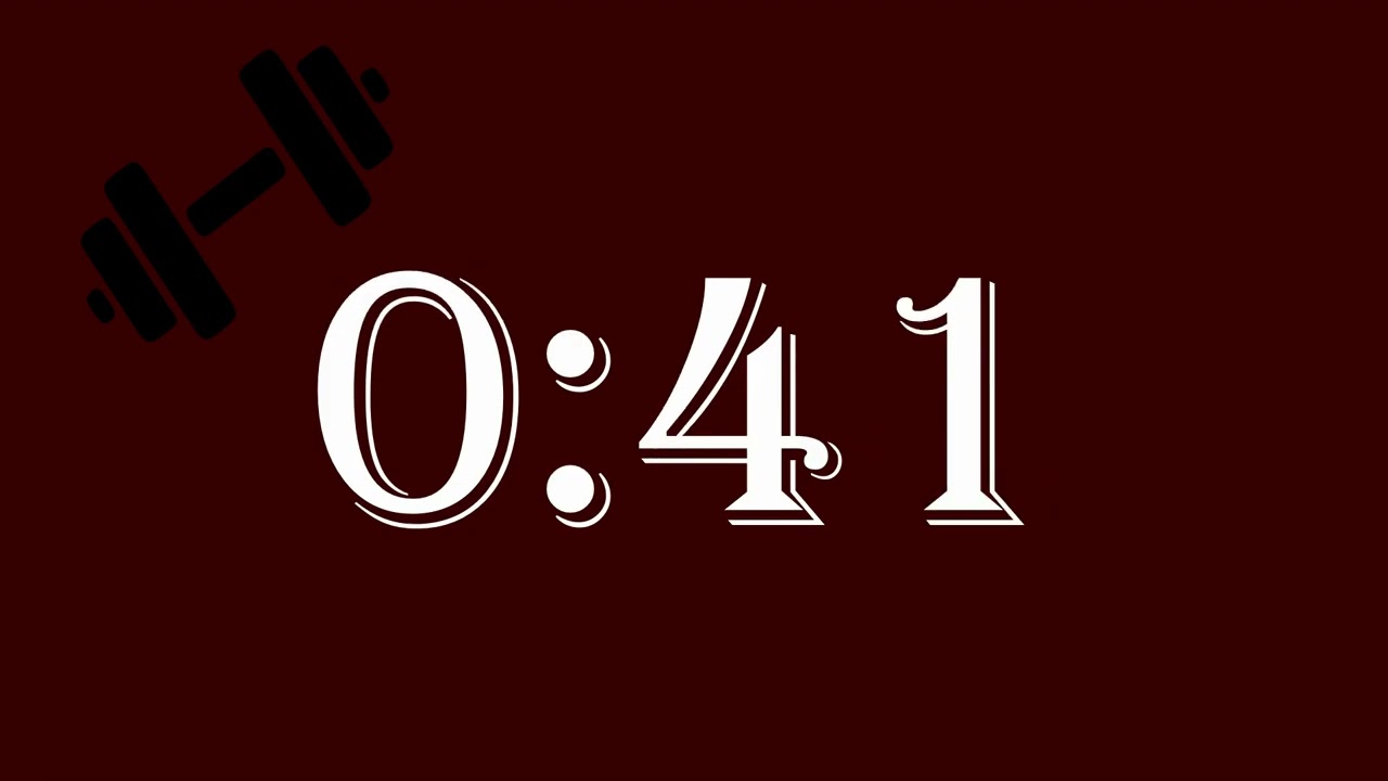 🤸1-Minute timer | Wine red Checkered Countdown & Exercise 💪