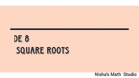 #svmvp | Grade 8  | properties of square numbers part I