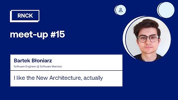 Bartłomiej Błoniarz – I like the New Architecture, actually | RNCK #15