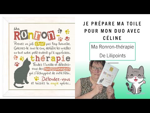 Je prépare ma toile pour mon duo avec Céline LA RONRONTHERAPIE de Lilipoints 😽😽😽