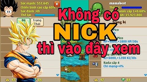 Cho Nick Ngọc Rồng Có Đệ Tử