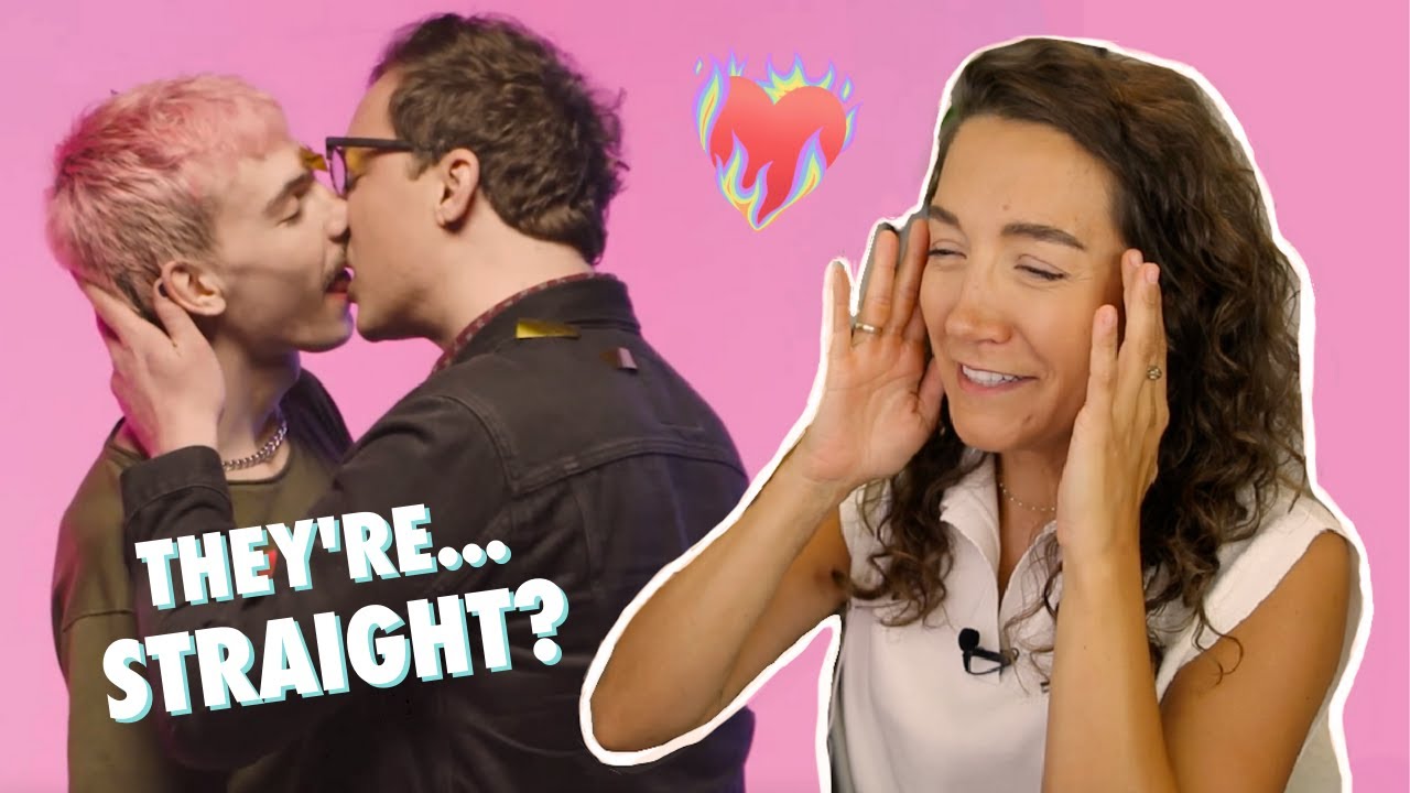 Lesbian Reacts to ~Straight Men Kissing~ (this got weird) - YouTube