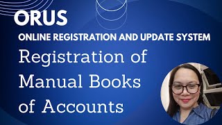 ORUS| Registration of Manual Books of Accounts|Paano Mag-register ng Manual Books of Accounts Online