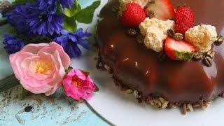 Кофейный торт с малиной Кофейный торт с малиной