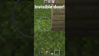 Invisible door! One way pressure plate door #minecraft  #redstone Update