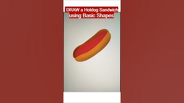 Hotdog Sandwich - Procreate #shorts