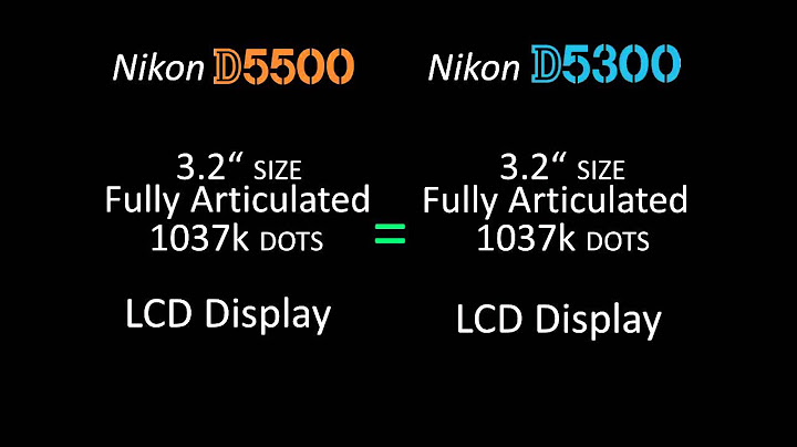 So sánh nikon d5300 và d5500