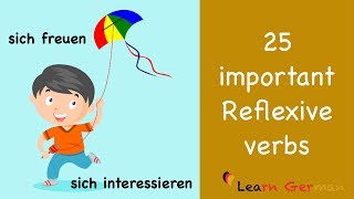 Learn German | German for daily use | 25 important reflexive verbs | B1 | A2