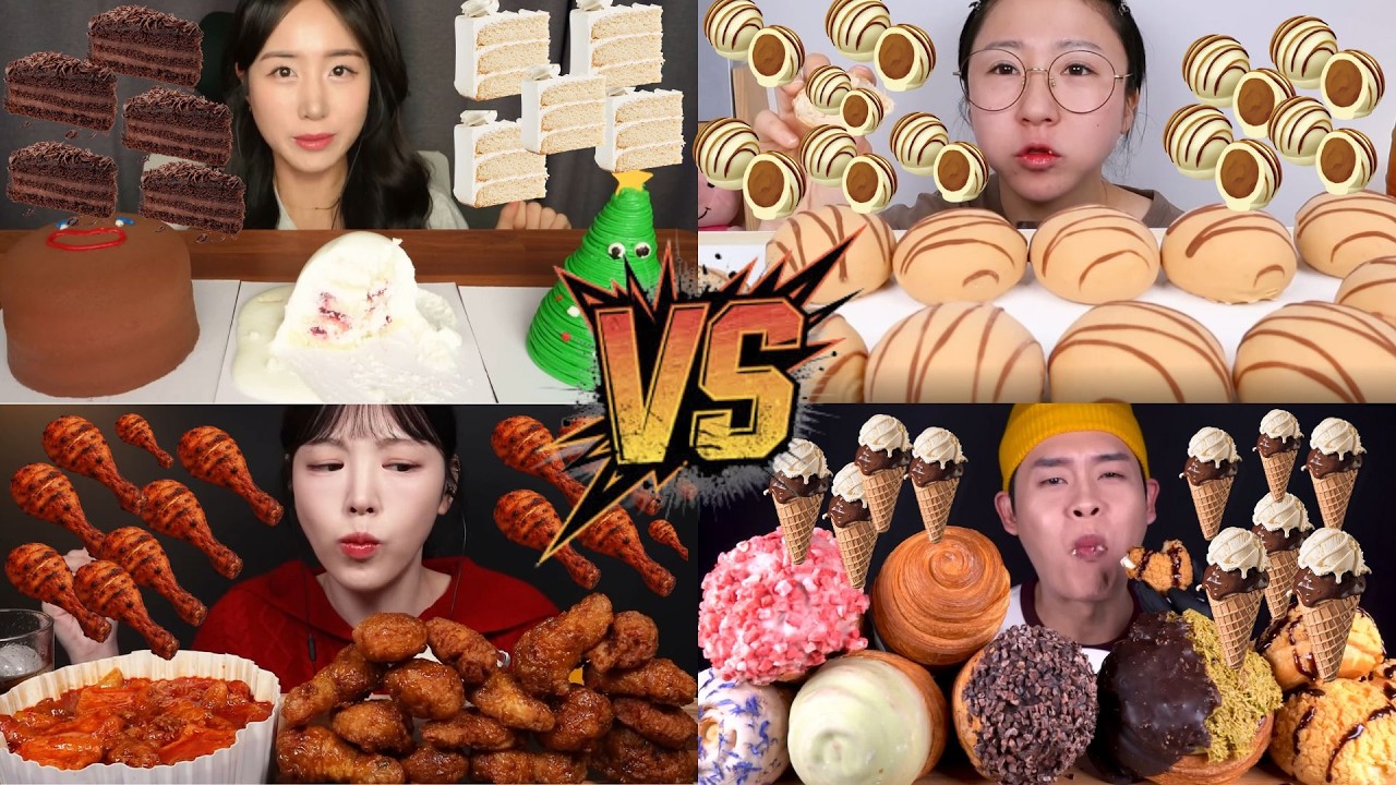 Ultimate Sweet vs Spicy Mukbang 🔥🍰🍗 | Cakes, Ice Cream & Fried Chicken Feast