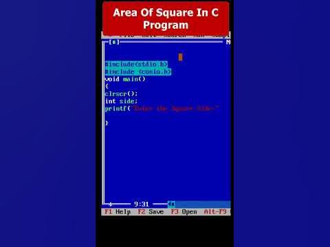 C Program To Calculate Area of Square Part 17 | C Program #coding - YouTube