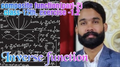 RBSE, class 12th math, exercise 1.2, inverse function