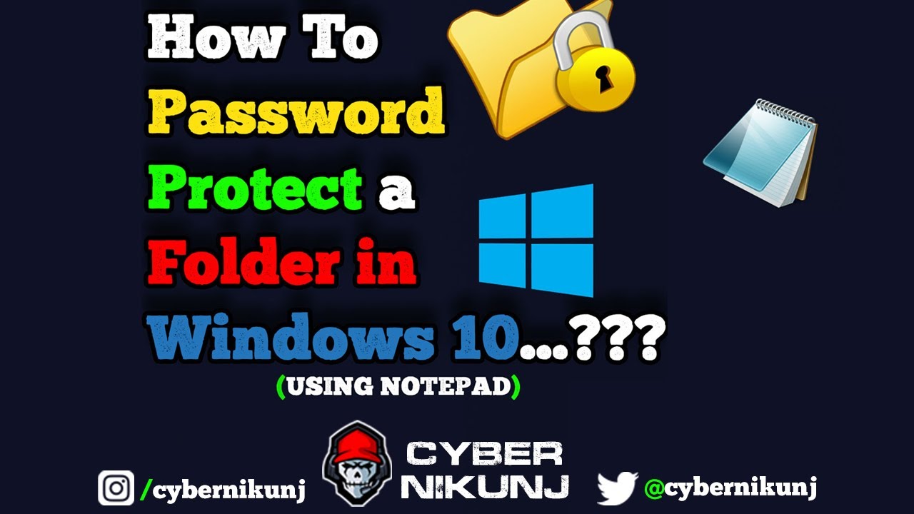 how to lock a folder in windows 10 youtube