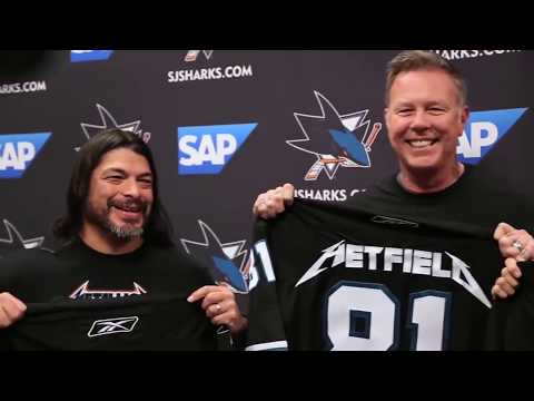 Metallica Night with the San Jose Sharks (2015) [Band Interview & Kick-Off]